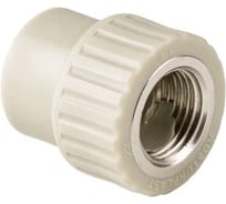 Муфта RTP PN25 комбинированная, внутренняя резьба, D40х1 1/4 мм под ключ, серая 15908