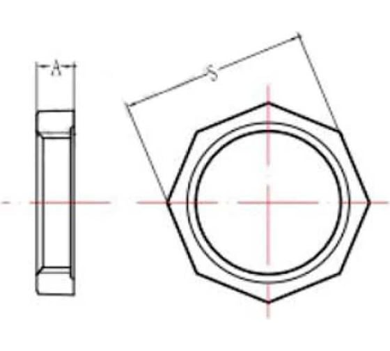 Контргайка AV Engineering 1 1/4", чугун черный AVEC511000114