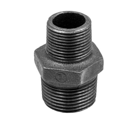 Ниппель редукционный AV Engineering 1" х 3/4" нар.-нар., чугун черный AVEC501000134