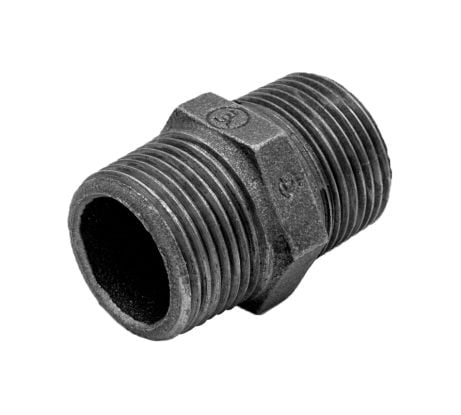 Ниппель AV Engineering 1 1/2" нар.-нар., чугун черный AVEC491000112