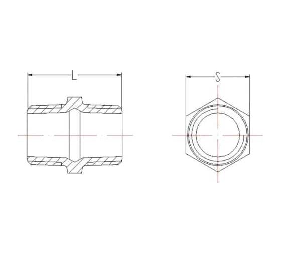 Ниппель AV Engineering 1 1/2" нар.-нар., чугун черный AVEC491000112