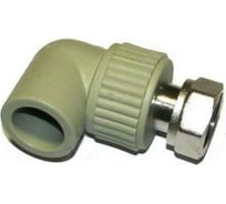 Угольник RTP с накидной гайкой на металлическом штуцере, D25х3/4 мм, серая 15831