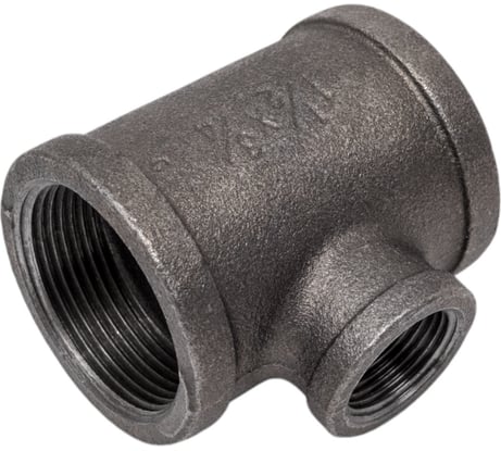 Тройник редукционный AV Engineering 1 1/2" х 3/4", чугун черный AVEC431011234