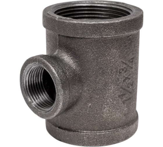 Тройник редукционный AV Engineering 1 1/2" х 3/4", чугун черный AVEC431011234