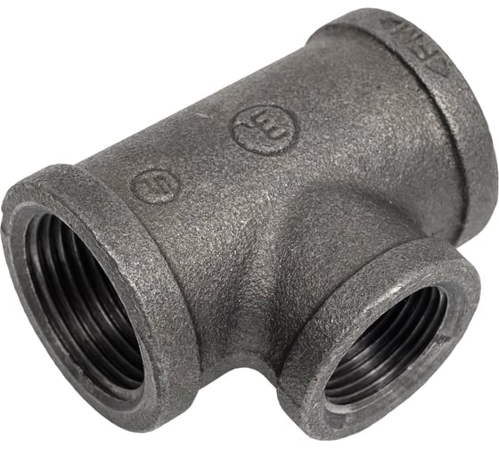 Тройник редукционный AV Engineering 1" х 3/4", чугун черный AVEC431000134 1