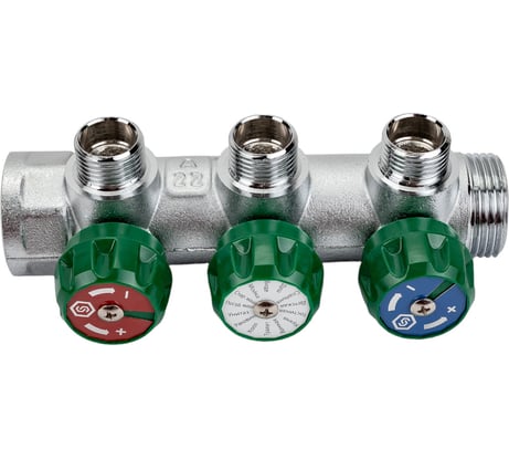 Регулирующий коллектор STOUT 1", 3 отвода 1/2" SMB-6850-011203 RG008UJDJB1NBC