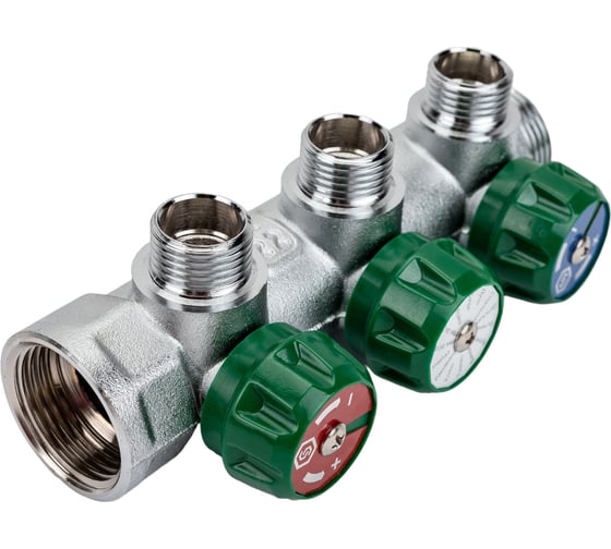 Регулирующий коллектор STOUT 1", 3 отвода 1/2" SMB-6850-011203 RG008UJDJB1NBC