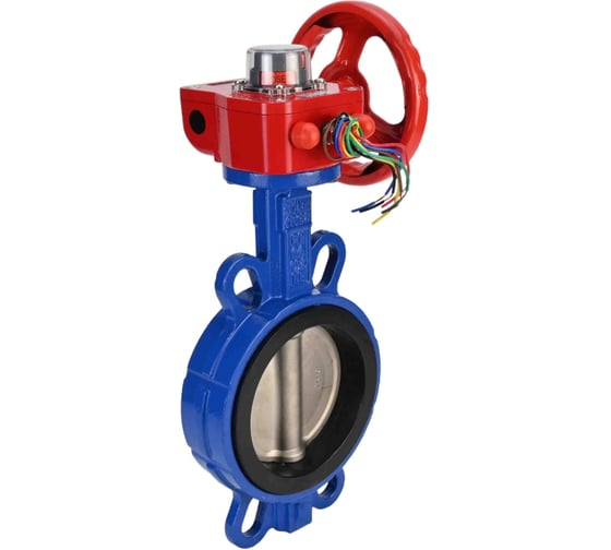 Дисковый поворотный затвор DN.ru GG25-316L-NBR Ду250 Ру16 с редуктором HGBF-3 D050-13186