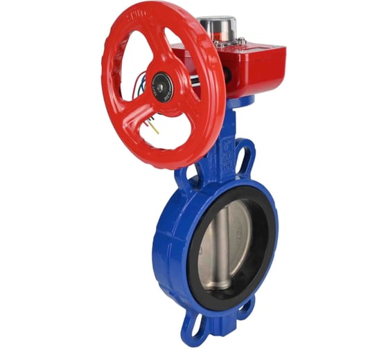 Дисковый поворотный затвор DN.ru GG25-316L-NBR Ду300 Ру16 с редуктором HGBF-3 D050-13187