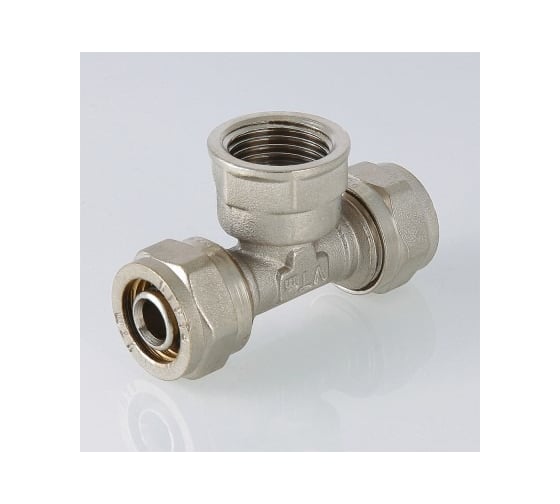 Комплект Valtec _39 VI7 Тройник обжимной с переходом на вн. р. 16x1/2" VTm.332.N.160416 5 штук VT.VI7.K39.332160416.5
