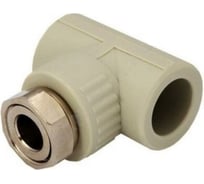 Тройник RTP с накидной гайкой на метал. штуцере D25х3/4х25 мм, серая 15837