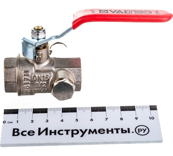 Комплект Valtec _8 VI7 Кран шар. BASE с дренажом и воздухоотводчиком 1/2 вн.-вн. VT.245.N.04 2 штуки VT.VI7.K8.245.2