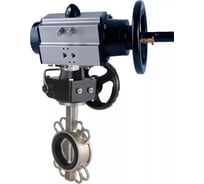 Дисковый затвор DN.ru 316L-316L-VITON Ду150 Ру16, ручной дублёр D050-21644