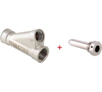 Комплект Valtec _53 VI7 Тройник косой, для гильзы под погружной датчик 1x1/2 VTr.136.N.0604+ Гильза для погружного датчика температуры 1/2x90мм VTr.551.N.04090 VT.VI7.K53.136.551