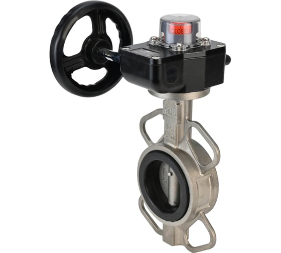 Затвор DN.ru 316L-316L-EPDM Ду250 Ру16 с редуктором HGB-3 D050-12131