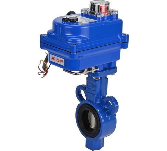 Дисковый затвор DN.ru AL-316L-EPDM Ду25 Ру16 электропривод 003 blue 220В D050-11917 1