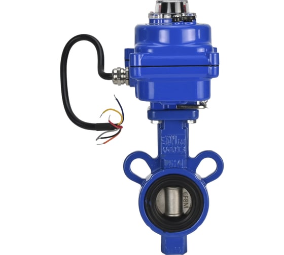 Дисковый затвор DN.ru AL-316L-EPDM Ду25 Ру16 электропривод 003 blue 24В D050-11935