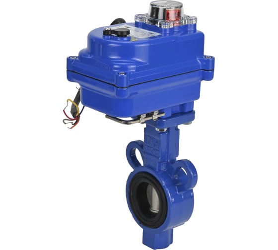 Дисковый затвор DN.ru AL-316L-EPDM Ду25 Ру16 электропривод 003 blue 12В D050-11953