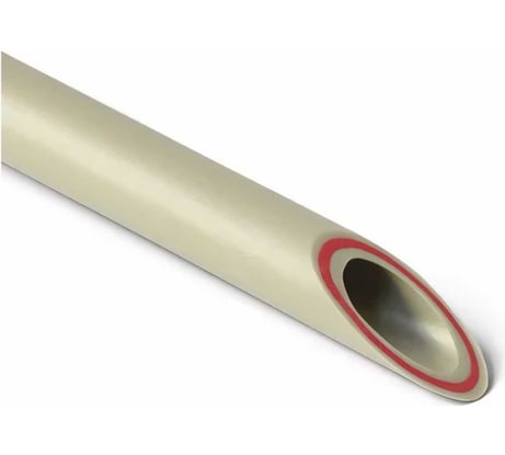 Труба RTP PN25, SDR 6, армированная стекловолокном, цвет слоя красный D 20х3.4 мм, 2 м, серая 17620