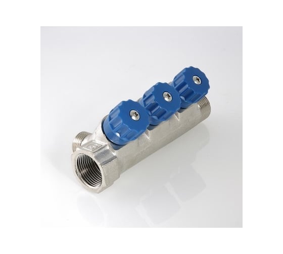 Комплект Valtec _16 VI7 Коллектор с регул. вентилями, 1x3 вых. 1/2 нар. VTc.560.N.0603 + Адаптер д/коллектора /конус-плоскость/ 1/2 VTc.701.N.04 VT.VI7.K16.5600603.701
