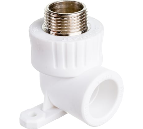 Угольник с креплением RTP PN25 комбинированный, наружная резьба D25х3/4 мм 15108