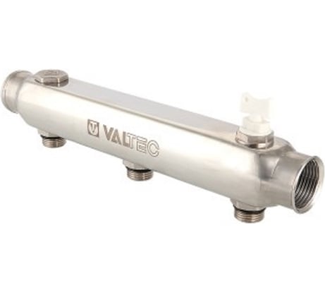 Коллектор из нержавеющей стали VALTEC 100 мм, 1х2 выхода, 1/2 наружная VTc.510.SS.060402