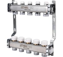 Коллекторный блок с ручным регулировочным клапаном VALTEC 1х4 выхода Евроконус 3/4 VTc.582.EMNX.0604