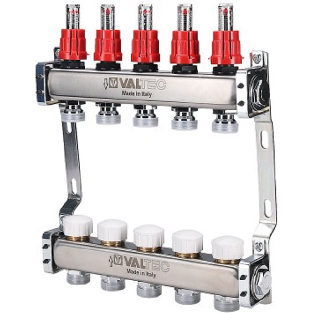 Коллекторный блок с расходомером VALTEC 1х3 выхода Евроконус 3/4 VTc ...