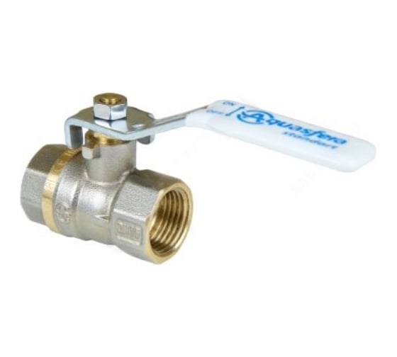 Шаровой кран Aquasfera латунь, никель, полнопроходной, рычажный Standard Ду40 Ру16 м/м 1101-05 107-5139