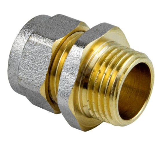 Муфта Aquasfera МП обжимная, латунь, Дн16х3/4 НР 7001-02 027-8722