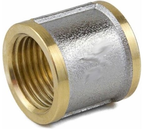 Муфта Aquasfera латунь, Ду20 ВР, никель 9018-02 027-8941