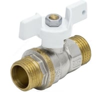 Шаровой кран Aquasfera латунь, никель, полнопроходной. бабочка, Standard Ду15 Ру40 р/р 1105-01 107-5154