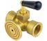 Кран для манометра Aquasfera латунь, G1/2 Ру16 м/р, рукоятка, фланец 1065-01 012-0099 1