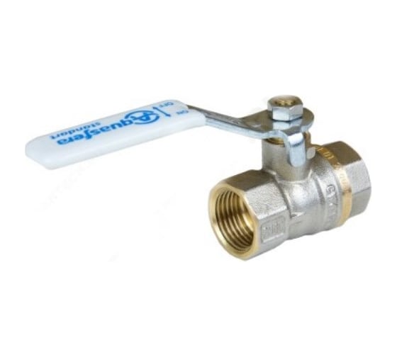 Шаровой кран Aquasfera латунь, никель, полнопроходной рычаг, Standard Ду20 Ру30 м/м 1101-02 107-5136