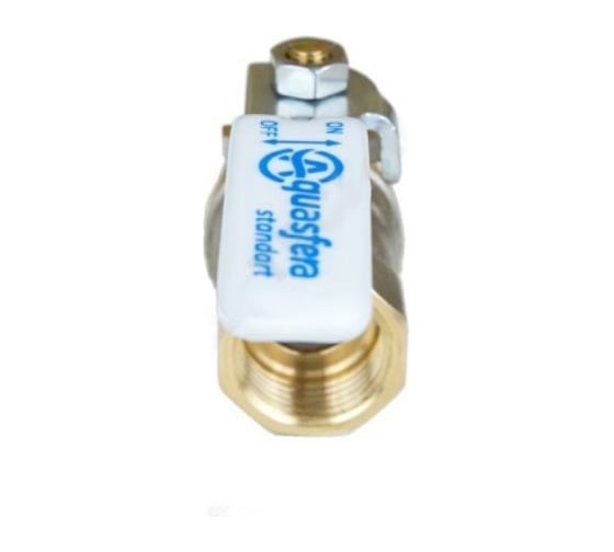 Шаровой кран Aquasfera латунь, никель, полнопроходной, рычажный, Standard Ду25 Ру25 м/м 1101-03 107-5137
