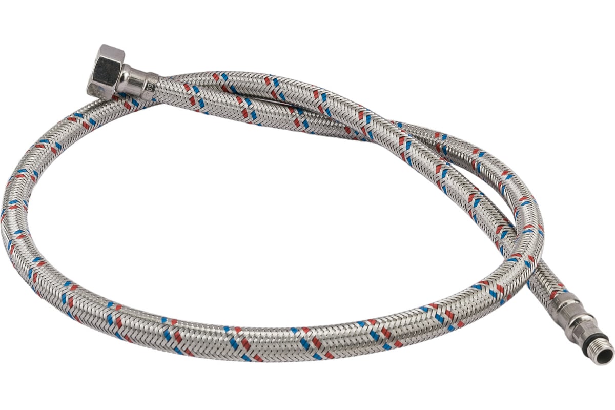 Подводка для воды (М10х18 мм; G1/2; 1 м; гайка-штуцер) Valtec VTf.003 ...