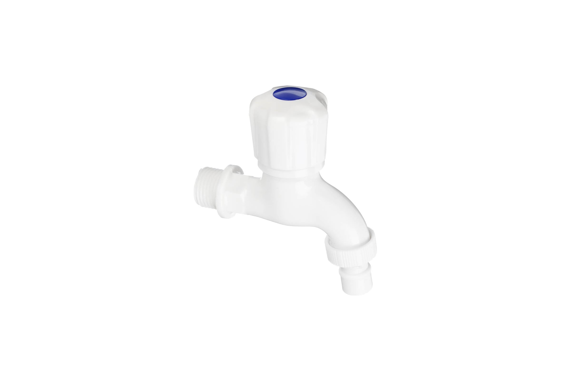 КранводоразборныйСоюзКран1/2"(15мм),полипропилен,соштуцером,белый554-139