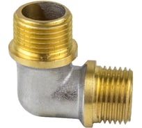 Угольник Aquasfera латунь никелированная, реборд Ду15 НР/НР 9005-01 027-8885