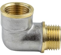 Угольник Aquasfera латунь никелированная, реборд Ду25 ВР/НР 9006-03 027-8888