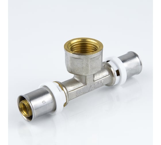 Тройник Aquasfera МП пресс, латунь Дн20х1/2х20 ВР 8011-02 027-8854