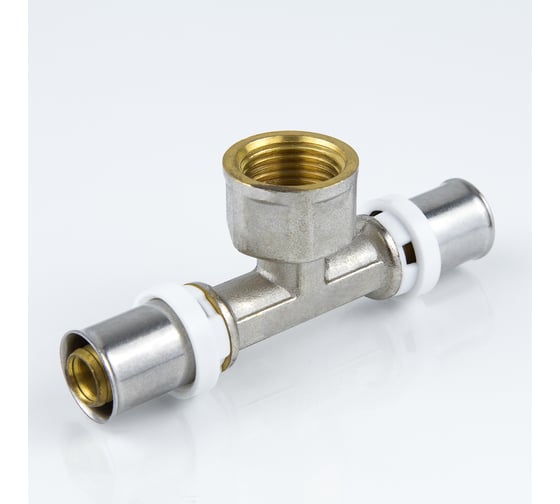 Тройник Aquasfera МП пресс, латунь Дн20х1/2х20 ВР 8011-02 027-8854
