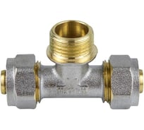 Тройник Aquasfera МП обжимной, латунь Дн20х3/4х20 НР 7014-02 027-8774