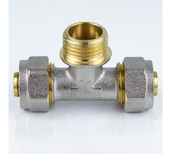 Тройник Aquasfera МП обжимной, латунь Дн20х3/4х20 НР 7014-02 027-8774