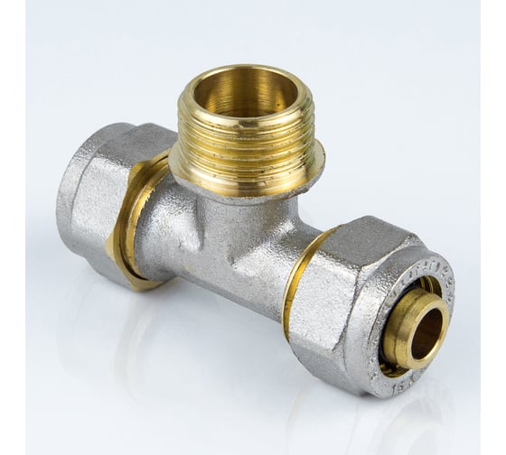 Тройник Aquasfera МП обжимной, латунь Дн20х3/4х20 НР 7014-02 027-8774