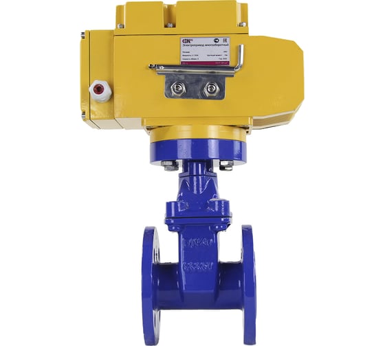 Задвижка клиновая DN.ru 30ч939р GGG50-EPDM-F4-BLUE Ду40, Ру16, электропривод MT-50 220В D040-00759