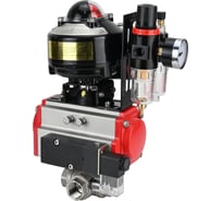 Шаровой кран DN.ru RP.SS316.200.MM L-тип Ду40 Ру63 пневмопривод,пневмораспр,БКВ,БПВ D160-30345