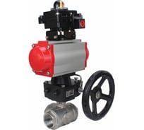 Кран DN.ru RP.SS316.200.MM.032 ISO L-тип Ду32 Ру63 пневмопривод, БКВ, дублёр D160-19171