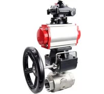 Кран шаровой DN.ru RP.SS316.200.MM ISO 3-ходовой, T-тип, Ду20, Ру63, БКВ взрывозащищенный, дублёр D160-19159