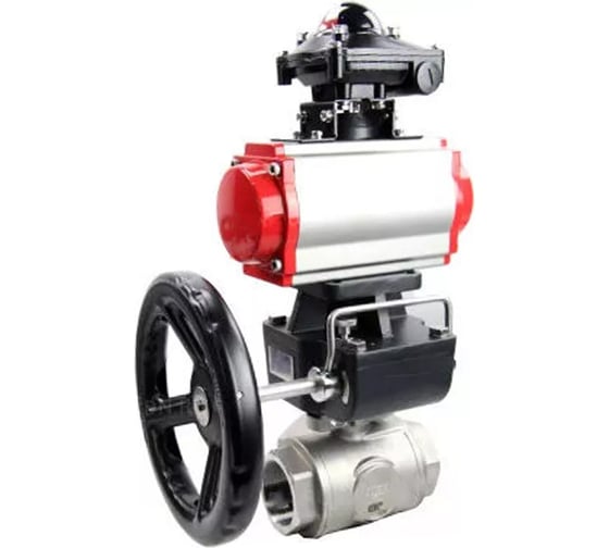 Кран шаровой DN.ru RP.SS316.200.MM ISO 3-ходовой, T-тип, Ду65, Ру63, БКВ взрывозащищенный, дублёр D160-19164 1