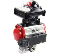 Шаровой кран DN.ru RP.SS316.200.MM.015 ISO L-тип Ду15 Ру63 привод, пневмораспр, БКВ D160-08252